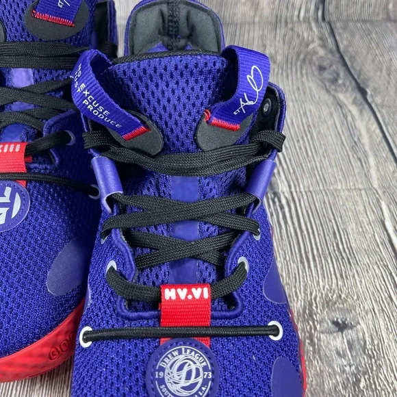 Adidas Harden Vol. 6 Drew League Shoes Purple/Core Red Mens 5.5 W 6.5 HP9510 - Picture 7 of 9